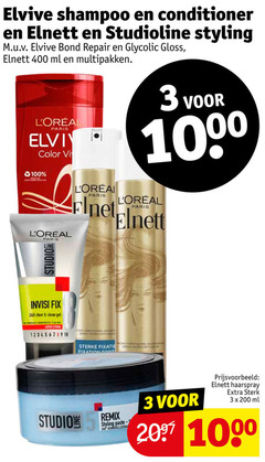  3 18 100 200 400 1000 elvive shampoo conditioner elnett studioline styling bond repair gloss ml multipakken paris color line studio fix clear clean gel super strong spray fixatie diffusion fixation haarspray 