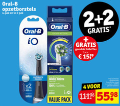  2 4 100 oral b opzetborstels pak compatible with all pulsonic id cross action cleanmaximiser gevulde toilettas t.w.v. 15 9 only designed by braun improved bristle technology signals time to change for best clean ultimate whole mouth cleaning removes up regular 1x4 pack 4x4 stuks 