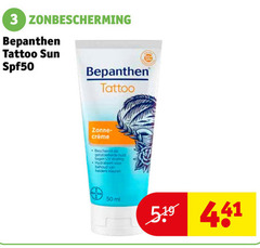  3 50 zonbescherming bepanthen tattoo sun spf50 zonne beschermt huid uv hydrateert heldere ml 