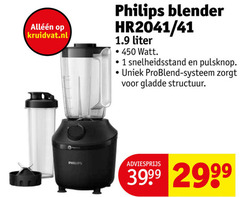  1 450 kruidvat.nl philips blender liter watt snelheidsstand pulsknop systeem gladde structuur 