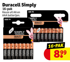  16 duracell simply pak aa aaa batterijen open close quality guaranteed 