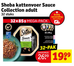  1 32 sheba kattenvoer sauce collection adult stuks mega pack selection mix lover zalm lachs tonijn verzending artikel pak 