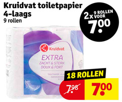  4 9 18 700 kruidvat toiletpapier rollen zacht doux fort papier hygiene 