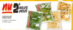  2 4 14 20 30 150 1000 halve luxe sla verse friet zakken jumbo rucola gewassen denen mat melange jonge bladsla groene red vin airfryer min frituur 1kg schil oven voorgebakken hout 