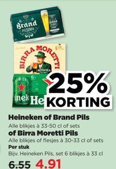  heineken brand birra moretti blikjes bier 6 25 33 pilsener boretti pils stuk 