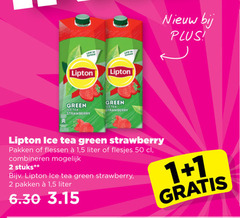  lipton ice tea 1 2 50 sugar green strawberry pakken flessen 5 liter combineren stuks 