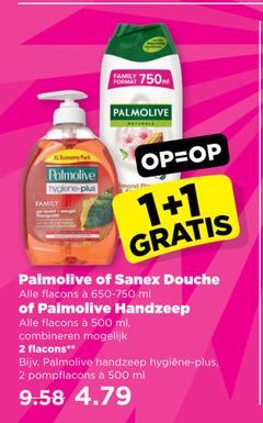  1 2 500 xl economy pack palmolive hygiene family gel wasgel format 750ml naturals sanex douche ml handzeep combineren pompflacons 