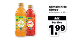  slimpie kids banana siroop flessen fles 