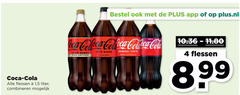  coca-cola cola 4 coca flessen 1 5 liter combineren plus.nl cherry zero sugar caffeine calories original taste refreshing 