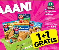  1 2 5 50 100 iglo fish cuisine italiano tomaat mozzarella nieuwe verpakkings klassiekers kapitein lekkerbekjes samengesteld familieverpakking filet kibbeling traditioneel stukjes vis porties nutri score voucher combineren stuks pakken 5.99 combinatie 