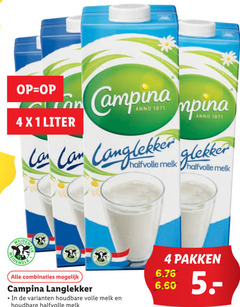  1 4 liter campina halfvolle melk weiden combinaties langlekker houdbare volle pakken 