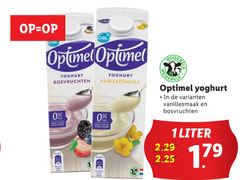  1 optimel yoghurt bosvruchten vanillesmaak suiker liter 