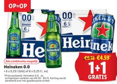  heineken 0.0 blikjes bier alcoholvrij 1 6 00 beer draaidop pack combinaties 33 l blik 25 bee re malt varieeren berekend artikel 