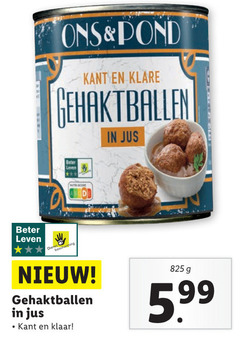  825 pond kant gehaktballen beter jus leven bescherming klaar 5.99 