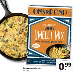  2 3 15 pond hollandsche boeren omelet mix trek porties serveertip eieren melk plantaardige mixen 