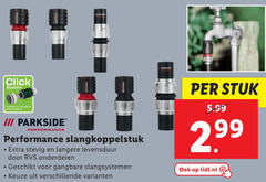  click system for standard parkside iii slangkoppelstuk stevig langere levensduur rvs onderdelen gangbare slangsystemen stuk 5.99 lidl.nl 