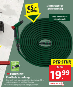  30 lichtgewicht knikbestendig aansluitset click system for standard iii parkside flexibele tuinslang waterdruk uitzetten ca. krimpt weer klein formaat gangbare slangsystemen stuk lidl.nl 