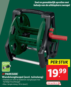  20 oprollen uitklapbare zwengel click system for standard iii parkside wandslanghaspel tuinslang licht bedienen slanghaspel muurbeugel lengte slang stuk lidl.nl 