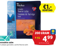  25 28 200 nautica gerookte noorse zalm saumon gesneden tranches kweek gecertificeerd asc-aqua.org plakjes zachte 5.99 