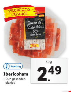  50 jamon raza koeling ibericoham dun gesneden plakjes 