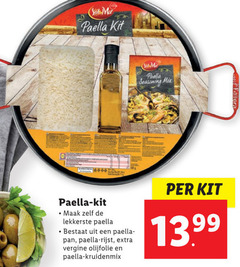  paella kit seasoning mix pan rijst vergine olijfolie kruidenmix 