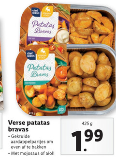  101 chef select sprinklin patatas spenen stalen verse gekruide aardappelpartjes bakken aioli 