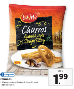  500 churros spanish style dough pastry diepvries zoete lekkernij poedersuiker 