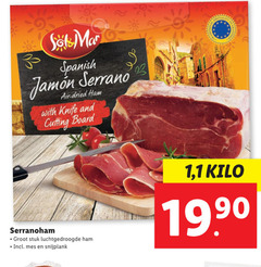  22 spanish serrano air dried ham with and cutting board serranoham stuk luchtgedroogde mes snijplank 1 kilo 19 90 