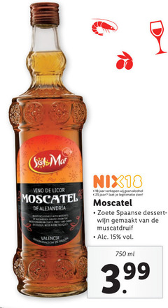  rose 15 18 25 750 vino licor moscatel exclusively with grapes from mediterranean sweet and candy colour fine bouquet valencia origin nix18 jaar alcohol legitimatie zoete spaanse dessert wijn gemaakt muscatdruif ml 3.99 