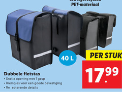  1 40 pet materiaal l stuk dubbele fietstas opening gesp riempjes bevestiging re desinfecterende details 