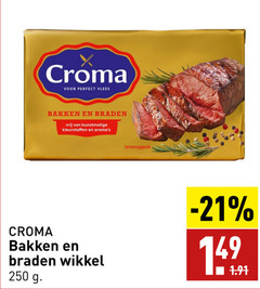  250 serveersuggestie croma vlees bakken braden vrij kunstmatige kleurstoffen wikkel 