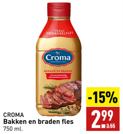  750 750ml croma vlees bakken braden vrij kunstmatige kleurstoffen fles ml 