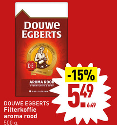  douwe egberts koffie 500 meester koffiebranders joure aroma rood evenwichtig rond filterkoffie 