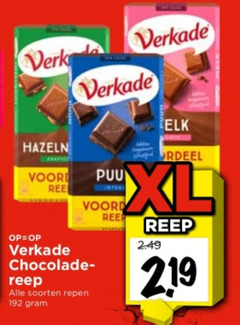  219 hazelnoten verkade chocolade reep soorten repen xl 