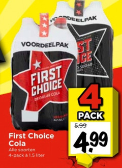 4 choice regular cola voordeelpak ice soorten pack liter 5.99 