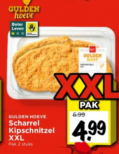  2 gulden hoeve beter leven scharrel kipschnitzel xxl pak stuks 