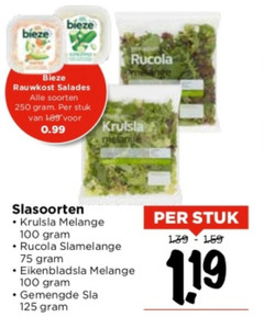  100 250 bieze rauwkost salades soorten stuk rucola melange krulsla slasoorten slamelange eikenbladsla gemengde sla 