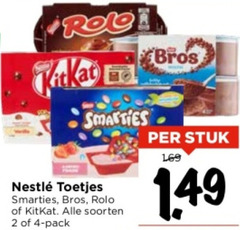  2 4 rolo la toetjes smarties bros kitkat soorten pack stuk 