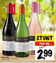  park villa witte wijn rode rose 18 25 750 soepel droog rosee vilten classic merlot ark ml chardonnay 3.99 sauvignon blanc nix18 jaar legitimatie alcohol 