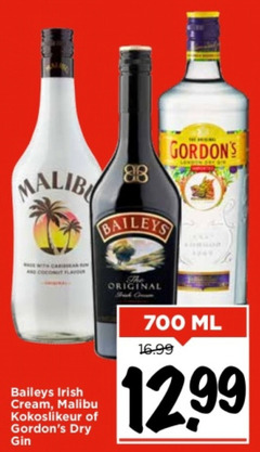  700 baileys with car original irish cream malibu kokoslikeur dry gin ml 