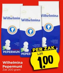  100 200 wilhelmina pepermunt zak peper 