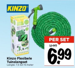  15 kinzo garden flexibele tuinslangset lengte 7 5 meter 