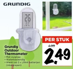  2 26 grundig outdoor thermometer zuignap waterbestendig batterijen stuk 