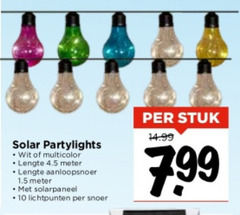  solar partylights wit multicolor lengte meter aanloopsnoer solarpaneel 10 lichtpunten snoer stuk 