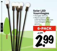  6 69 cm solar led hoogte warm witte bolletjes effect pack 