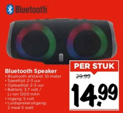  2 5 10 bluetooth speaker meter speeltijd uur oplaadtijd batterij volt ion ingang luidsprekeruitgang watt stuk 