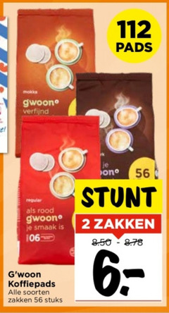  gwoon koffiepads 2 mokka verfijnd rood soorten zakken stuks pads 