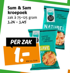  1 kroepoek zak naturel wing kilo v.a. save dek 