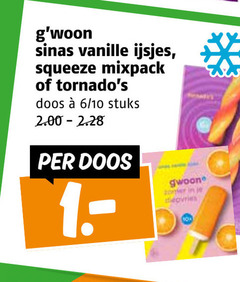  sinas vanille ijsjes squeeze mixpack doos 6 10 stuks gwoon zomer diepvries 