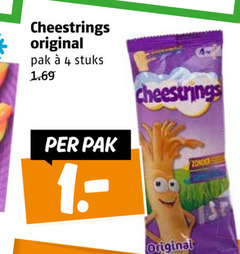  4 cheestrings original pak stuks 